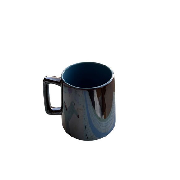 Iridescent Ceramic Mug With Blue Interior - Picture 3 of 14